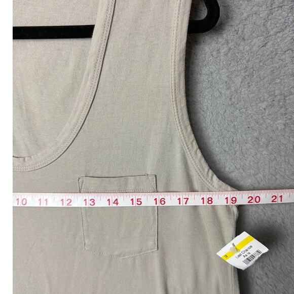 Standard James Perse Sleeveless Pocket Tee Oatmeal SZ 3 (L) NWOT Elevated Basic - Picture 3 of 7